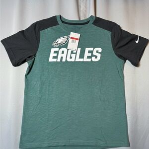 Nike Men's Green and Black Eagles Jersey